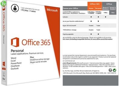 China Microsoft Office 365 het Bureau 2010 Professionele Kleinhandelsversie van de Product Zeer belangrijke Kaart Te koop