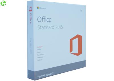 China Microsoft Office Standard 2016 Software Retail Package DVD media + Key Card for sale