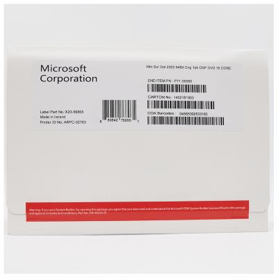 China Microsoft Windows Server 2022 Datacenter OEM Windows Server 2022 Standard Activation Key for sale