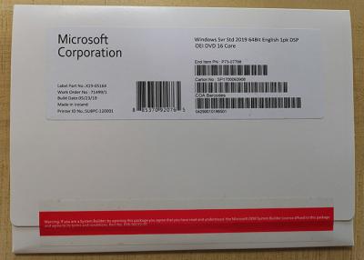 China A língua inglesa Microsoft ganha a ativação em linha do núcleo do bocado 16 de Windows Server 2019 DVD 64 à venda