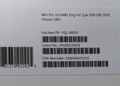 China ETIQUETA da CHAVE do COA da chave do produto da vitória 10 chave original do OEM da pro para a ativação dos meios da transferência à venda