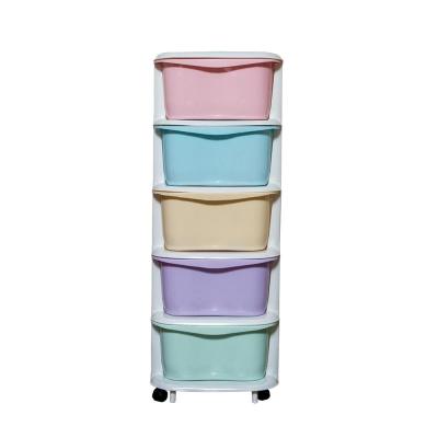 China Hight Eco - Friendly Quality , Bright Candy Colors 3 Layer Plastic Cabinet For Baby for sale