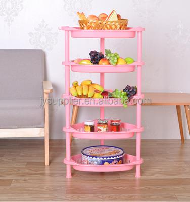 China Sustainable Multi-Layer Triangular Kitchen Dish Shelf Storage Plastic Folding Shelf for sale