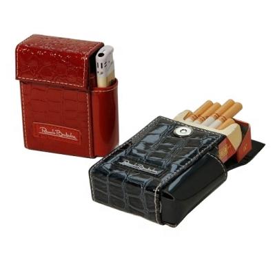 China Unique Europe Economic Special Leather Promotional Gift Cigarette Leather Cigarette Boxes Cases Leather Gift LG8048B for sale