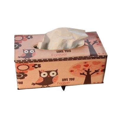 China Eco-friendly Modern Leather Tissue Box Lid For Disposable Paper Facial Tissues LG7093 for sale