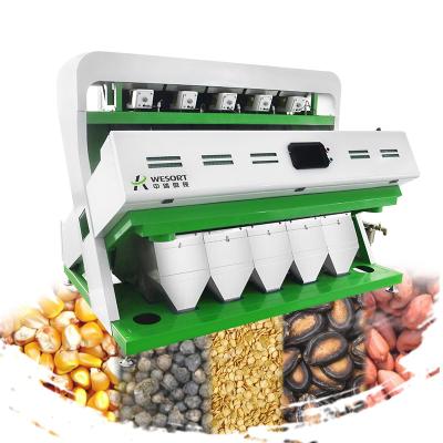 China Easy To Use CCD Color Sorter Mini Rice Grain Beans Seeds Pulses Sorter Small Optical CCD Seeds Color Sorter Machine zu verkaufen