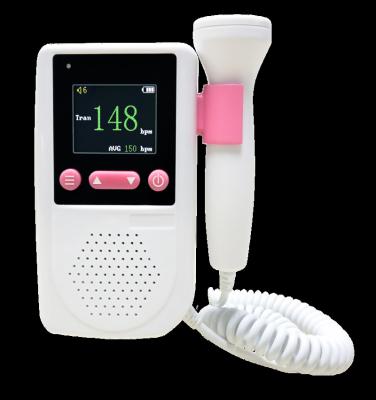 China Plastic Fetal Heart Rate Monitor Pocket Fetal Doppler Ultrasound Doppler Baby Doppler for sale