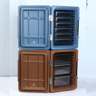 China PE insulated front loading food pan carrier for transportation and storage. for sale