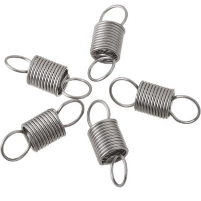 China Coil Constant High Extension Spiral Power Stainless Helical Galvanized Small Double Hook Coil Tension Springs Manufacturers for sale