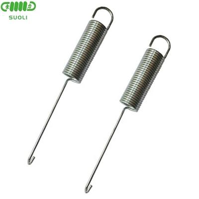 China Custom Piano Coil High Constant Force Torsion Spiral Coil Steel Wire Galvanized Electric Barrier Long Hook Tension Springs for sale