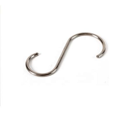 China Factory Pulling Custom Stainless Steel S Hanger Hooks Heavy Duty Metal Hook For Bathroom And Hat Hook for sale