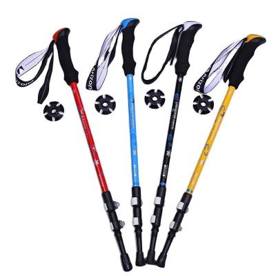 China Outdoor Climbing Poles Carbon Fiber Folding Ultralight 7075 Aluminum Poles Cane Outdoor Ultralight Mountain Telescopic Walking Stick Nordic Hiking Trekking Poles for sale