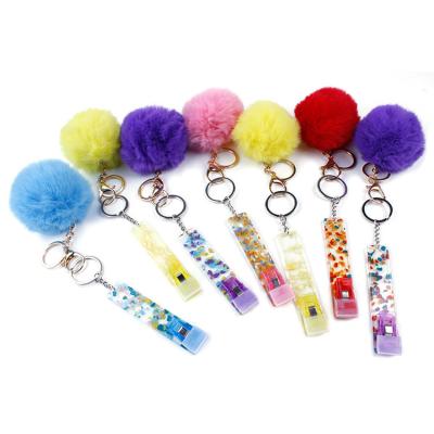 China Clip 2022 New Arrival Bulk Acrylic Indirect Contact Key Chain Custom Atm Blank Credit Card Credit Card Puller Clip Grabber For Long Nails for sale