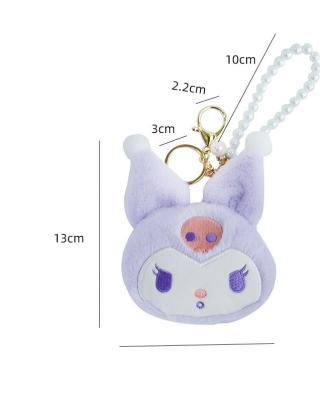 China Luxury wholesale cute hello kitty cinnamon bun sanrio bracelets plush doll toy pendant with bead bead chains key chain for sale