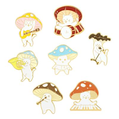 China New various china instrumental music cat bucket funny embossing cat bucket enoki mushroom enamel quick release link pins for sale