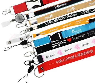 China Luxury Blank Wrist Neck Phone Polyester Card Holder Lanyard Sublimation Detached Lanyard With Logo Custom for sale