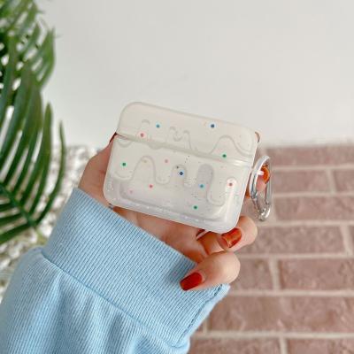 China For AirPods Pro Ice Cream Snow Square Iridescent Transparent Cover Shockproof Cast Case For airpods pro for sale