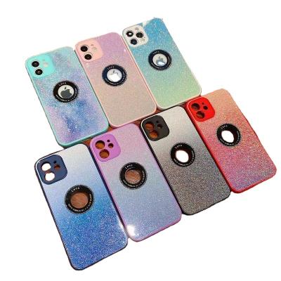 China Wholesale Colorful Shiny Luxury Diamond Sublimation Angel Eye Bling Phone Case Glitter Shockproof for sale