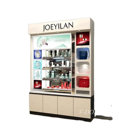 China Duty Free Shop Kiosk Display L Shaped Cosmetic Counter for sale