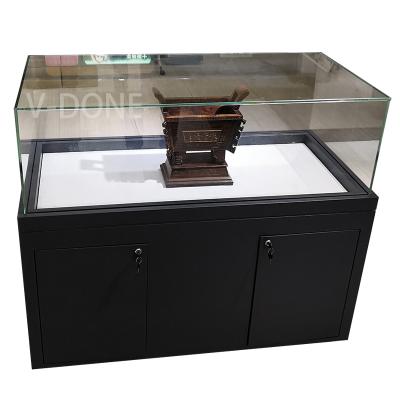 China Hot Sale Museum Glass High End Display Case With Light Museum Exhibit Display Cabinet Custom Size for sale