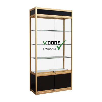 China Shop Movable Modern Wall Mount Exhibition Glass Display Cabinet for sale