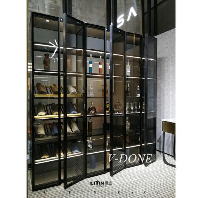 China Commercial Display Wine Cabinet Bar Living Room Furniture Wine Rack Refrigerator Display Showcase for sale