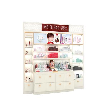 China Guangzhou Shopping Mall Custom Design Cosmetic Make Up Acrylic Counter Display Case for sale