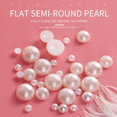 China Flatback Flat Back Bead for Diy Nail Art Loose Rhinestones Pearl Half Round, Jewelry Decoration, Fabric, Bags, etc. for sale