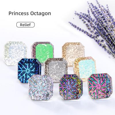 China High Quality Shiny Nail Art Garment Decoration Princess Octagon Shape Nail Art Crystal Rhinestones For DIY from Xiaopu K9 ​​Relief Series for sale