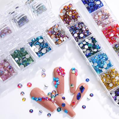 China Xiaopu Shinning 12 Series SS16/SS20 AB Grids Mixed Colors Hotfix Rhinestone No In Box For Nail Art DIY Garment Decoration Accessories for sale