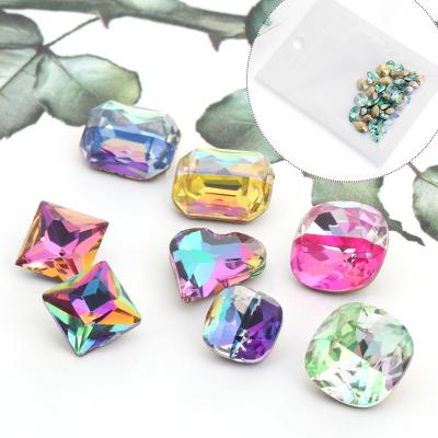 China All kinds of arts and crafts fancy glass crystal mixed series LS clothingand DIY Xiaopu K9 ​​shapes colors pointback DIY shiny art supplies loose rhinestones stones for sale