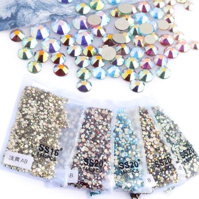 China All Kinds of Arts and Crafts 2021 Wholesale DIY Clothingand Round Flatback Rhinestone 2mm 3mm 4mm 5mm 6mm Jelly White Ab Crystal Stones ss16 for Diy Crafts for sale