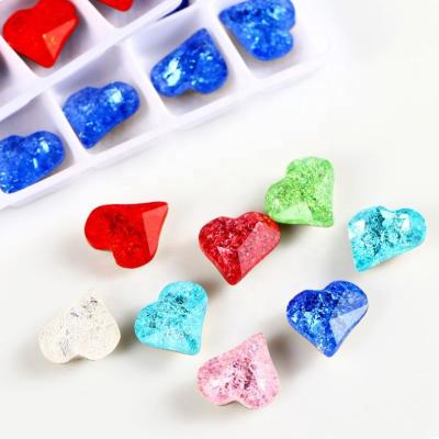 China Pointback IC Colors 12*13mm Lover K9 Crystal Rhinestones Jewelry For Bag Accessories Bridal Applique Xiaopu for sale