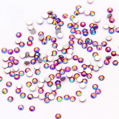 China NEW AB Garment Accessories Sharp-Based Not Hot Fix Around Crystal Rhinestones Flatback Nail Art Phone Decorations for sale