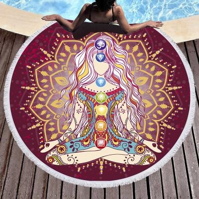 China Viable 100% Indian Cotton Factory Style Bathroom Hand Towels Round Beach Towel Cheap Custom With Price for sale