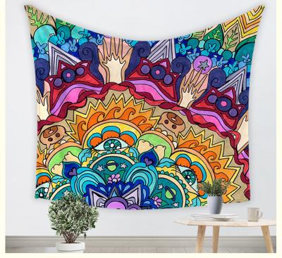 China Beautiful Decoraion Mandala Tapestry Digital Printed Decorative Polyester Wholesale Custom Size Rich Plain OEM Collection Of Wall Hanging for sale