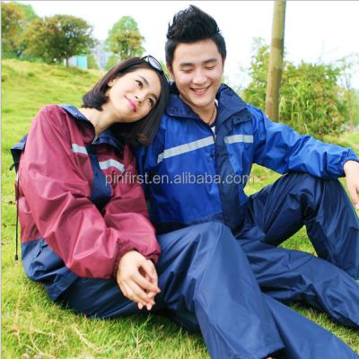 China Wholesale-Motorcycle PVC Electric Bicycle Raincoat Fashion Split Ride Rain Pants Raincoat Set for sale