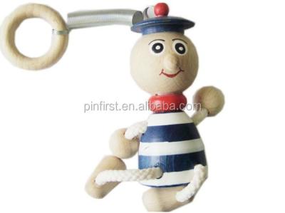 China Cartoon Toy Wooden Puppet Toy a spring for sale