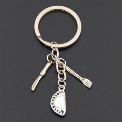 China Souvenir 1pc Summer Pizza Ice Cream Dumpling Key Chains Foodie Creative Jewelry Kitchen Tools Frach Fries for sale