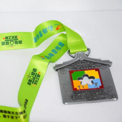 China America Factory Price But Finisher Metal Trophies High Quality Colorful Nite Medal With Ribbon for sale