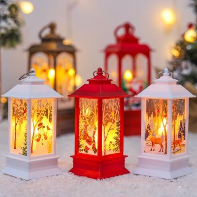 China Santa Lantern Wind Lights Merry Christmas Cloth Christmas Decoration for Home Natal Navidad 2021 Christmas Ornaments Gifts New Year 2022 for sale