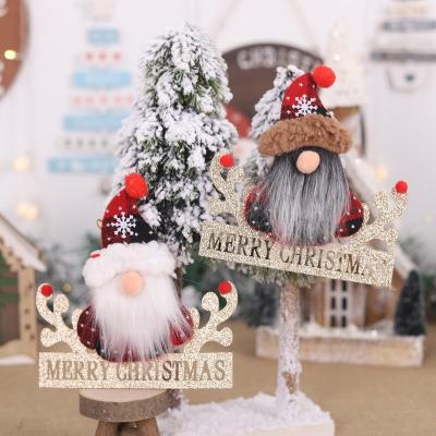 China Tissue Christmas Merry Christmas Faceless Hanging Decorations For Christmas 2021 Home Christmas Ornament Navidad Noel Gifts New Year 2022 for sale