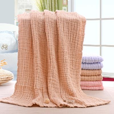 China Cotton / Bamboo Fiber 6 Layers Muslin Wrap Baby Blankets Newborn Muslin Wrap Blanket Custom Bebe Baby Bedding Swaddle for sale