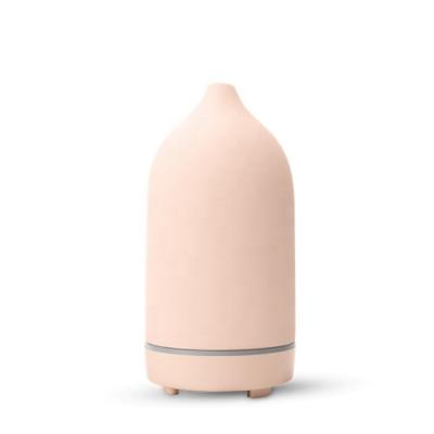 China 160ml Hotel Rose Color Aromatherapy Diffuser Ceramic Stone Materials for sale