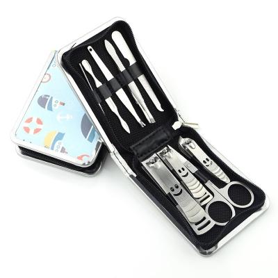 China Beautiful Fashionable Luminous Cute Nail Clippers Supplier Manicure Set With PU Case Personal Care Stainless Steel Manicure for sale