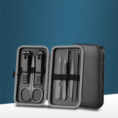 China Beauty Care Nail Manicure Set with PU Case Scissor Trimmer Tools Ear Pick Grooming Kit Pedicure Toe Nail Art for sale