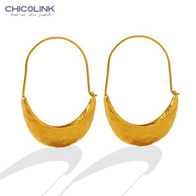 China Color Not Fade Hot CHICOLINK France Girls Ladies Earrings 14K Gold Jewelry Accessories Women Stainless Steel Hanging Earrings for sale