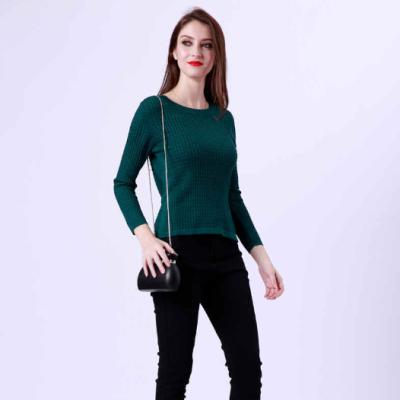 China Autumn Korean Style Round Neck QUICK DRY Sweater Long Sleeve Knit Tops Slim Western Style Bottoming Shirt for sale