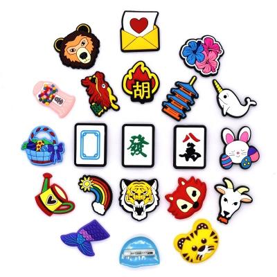 China PVC & Cute Cat Dog Animals PVC Party Gift Decor Kids Cloth Soft Material Scarf Mahjong Rubber Creative Brooch Pin Pattern Pin Badge for sale