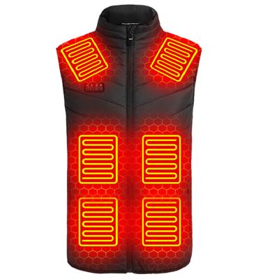 China Anti-wrinkle Mens Winter Heated Motorcycle Vest Winter Clothes Hunting Ski Heating Jacket USB Powered Clothing Heated Vest for sale